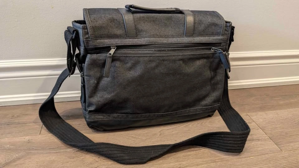 RENWICK Treated Canvas & Leather 15" Laptop Messenger Bag - photo 3