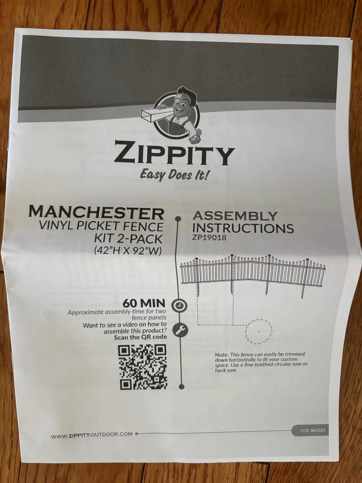 Zippity No Dig Vinyl Fence - photo 2
