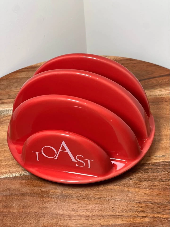 Vintage Red Ceramic Toast Rack Holder – The Old Pottery Company - photo 2
