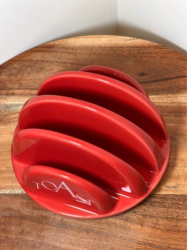Vintage Red Ceramic Toast Rack Holder – The Old Pottery Company - photo 3