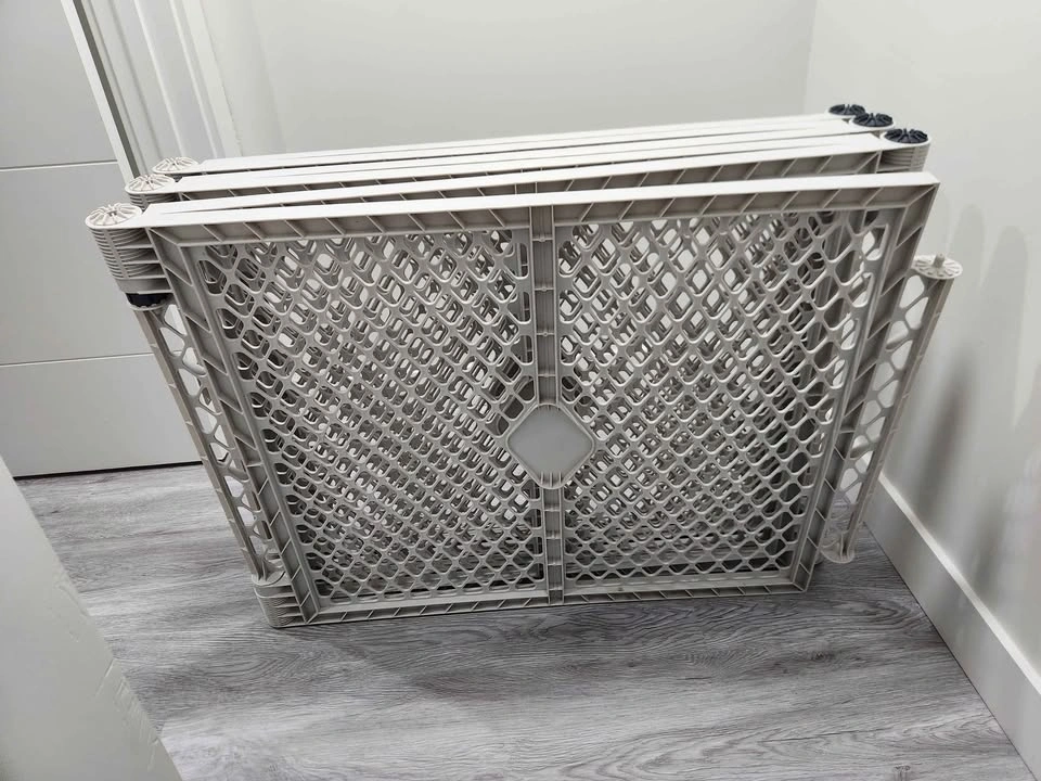 Kids Foldable Gray Pet Gate Playpen - photo 2