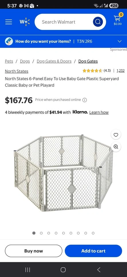 Kids 6-Panel Baby Gate Pet Playard - photo 2