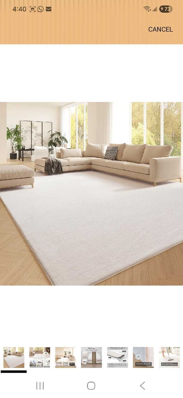 New 5x7 Faux fur Area rug
