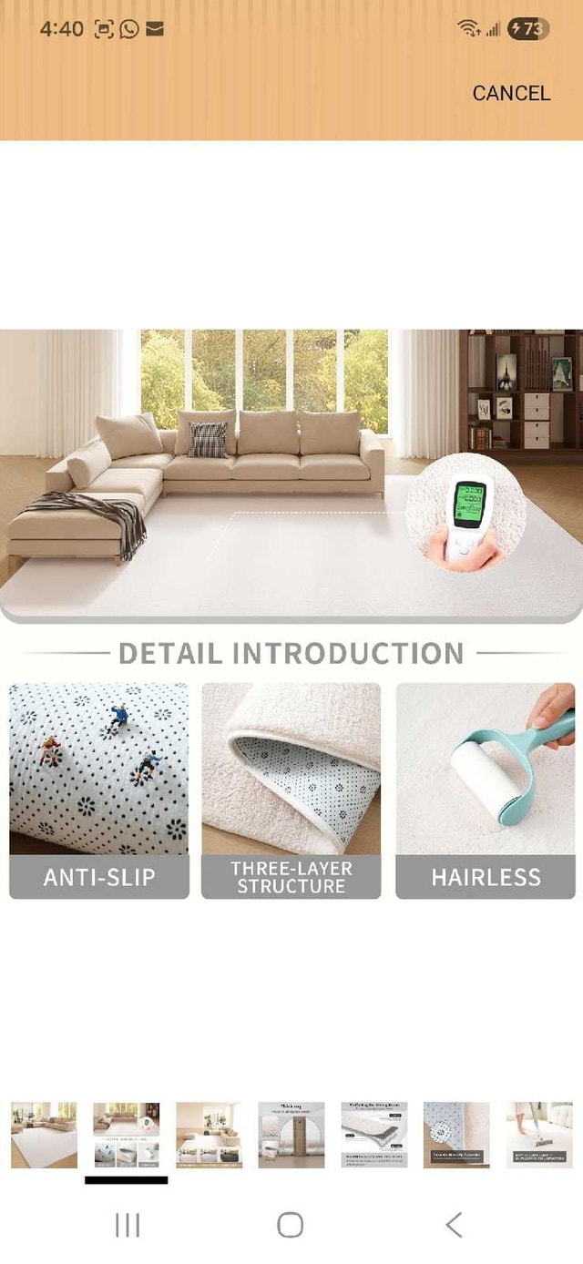 New 5x7 Faux fur Area rug - photo 2