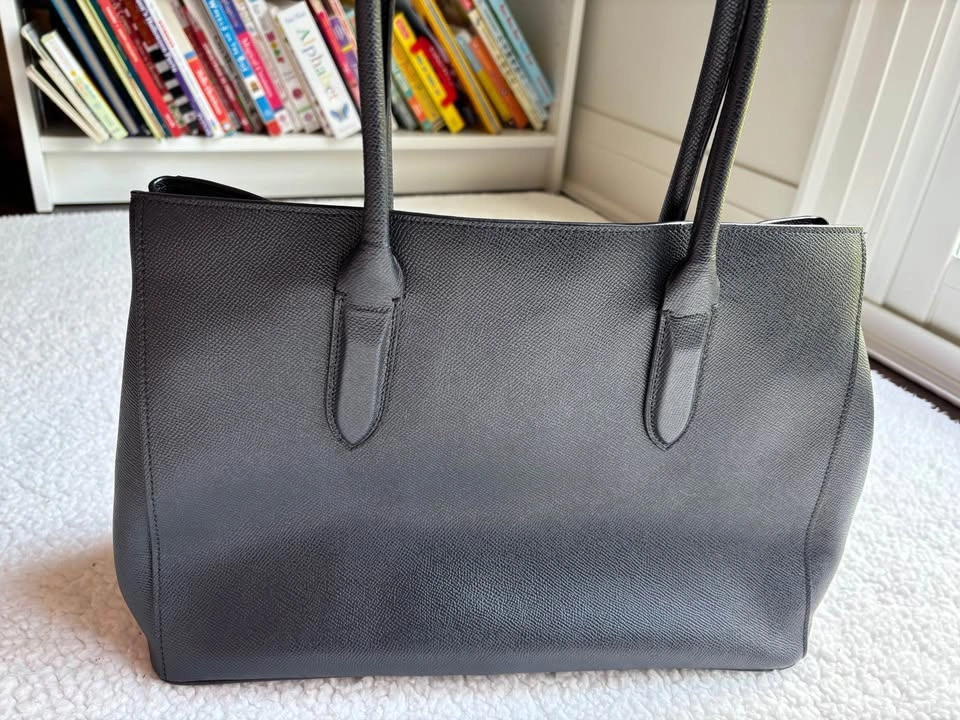Coach Bailey Carryall Crossgrain Leather Tote Dark Navy 24218 - photo 4