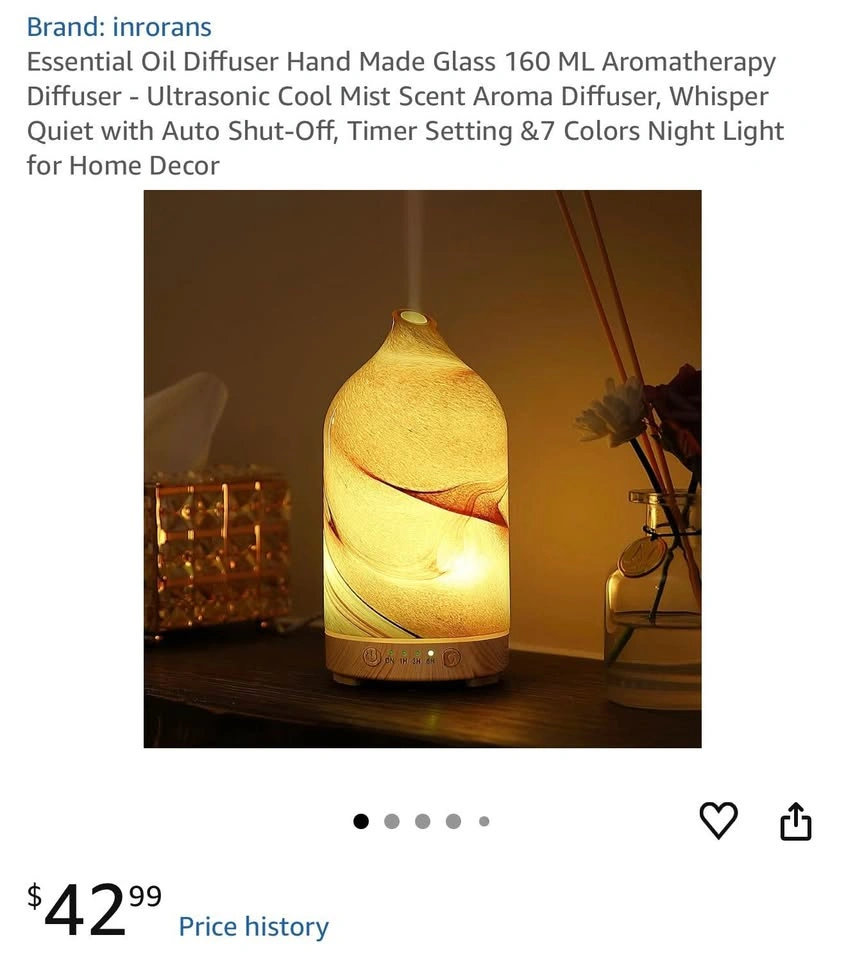 Glass Essential Oil Aromatherapy Diffuser - photo 2
