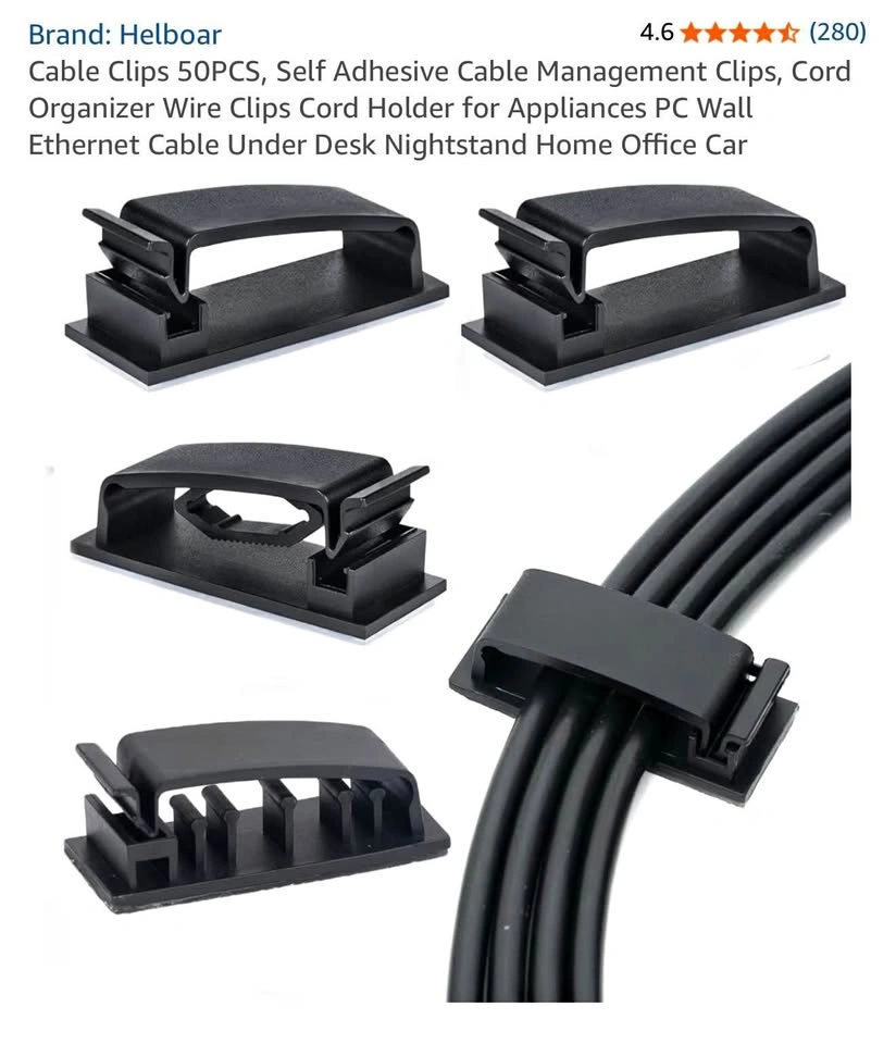 Cable Organizer Clips 50pcs