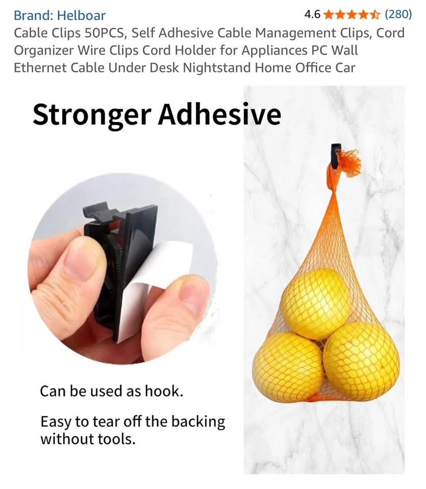Cable Organizer Clips 50pcs - photo 3