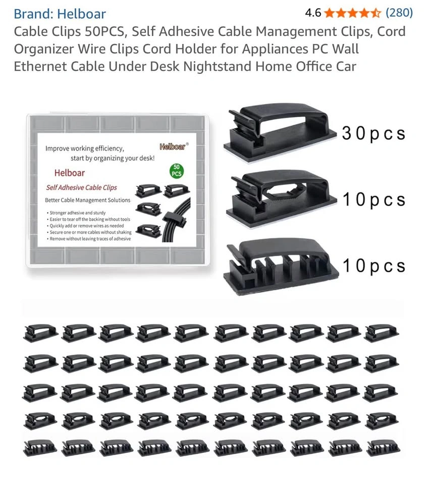 Cable Organizer Clips 50pcs - photo 5
