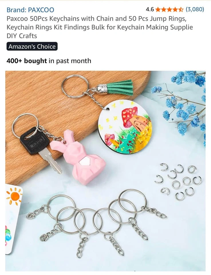 50 pcs Keychain Rings Kit - photo 3