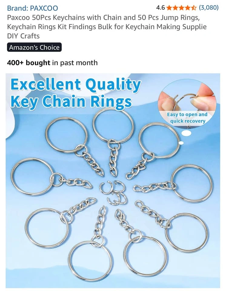 50 pcs Keychain Rings Kit - photo 4