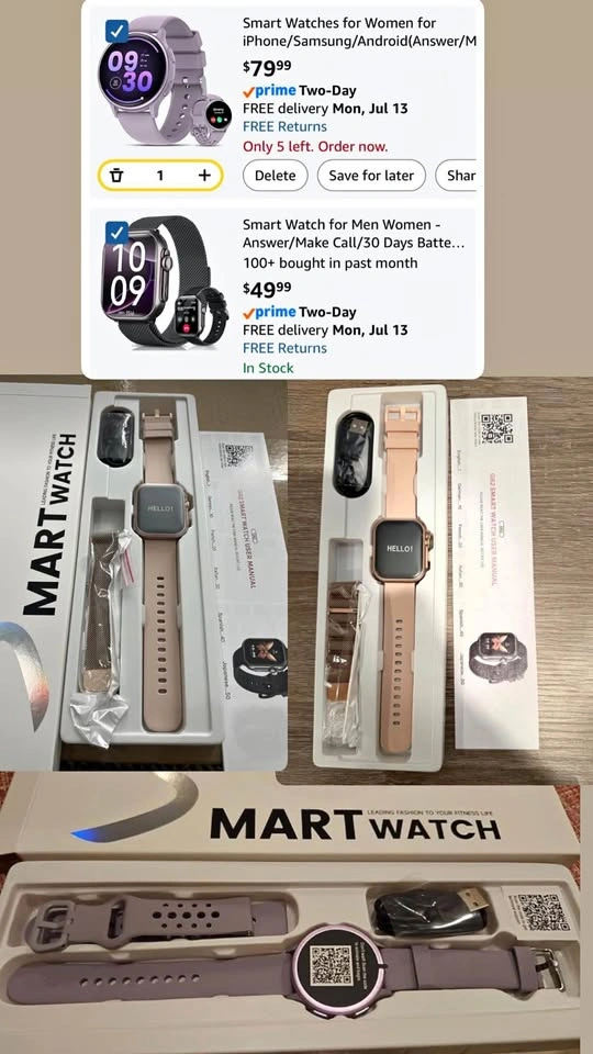 Smart Watch Fitness Tracker with Bluetooth Call & Health Monitor