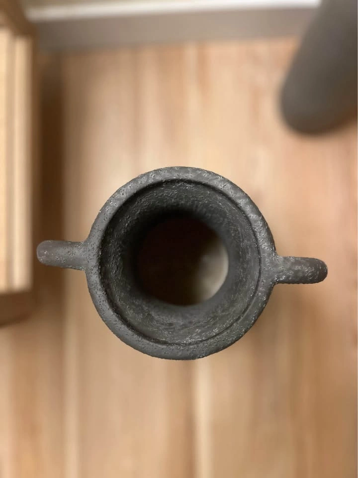 Crate & Barrel Antiguo Black Terracotta Vase - photo 3