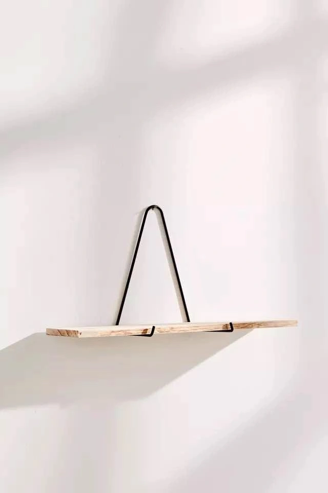 Set of 3 Urban Outfitters Minimalist Wood and Metal Wall Shelves