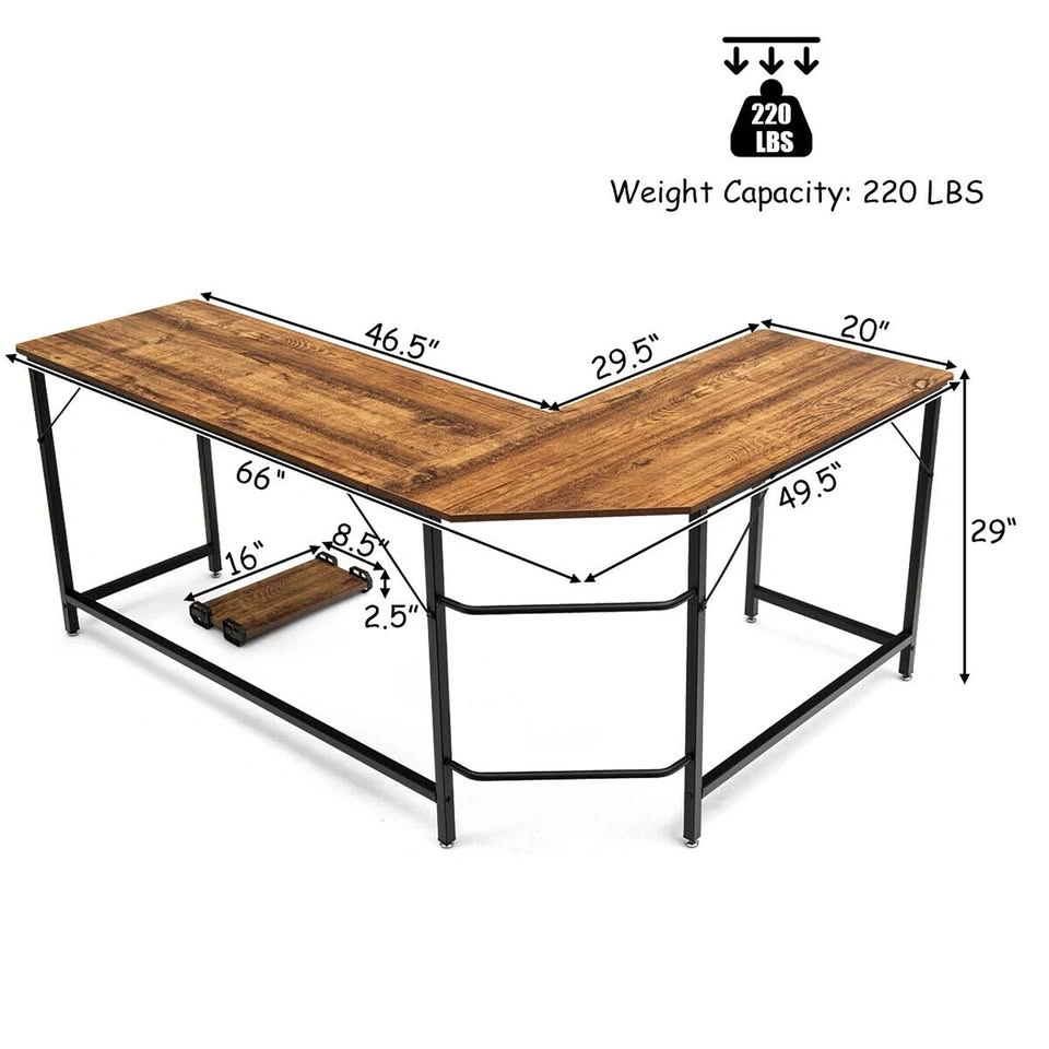 MOVING SALE — Costway L-Shaped Computer Desk with Monitor Stand - photo 4