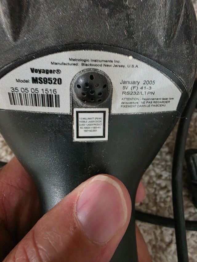 Metrologic Voyager MS9520 Barcode Scanner - photo 3