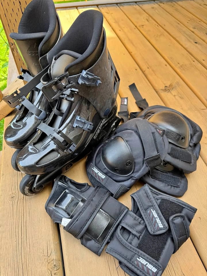 2 Complete Rollerblade Sets with Bauer Protective Gear