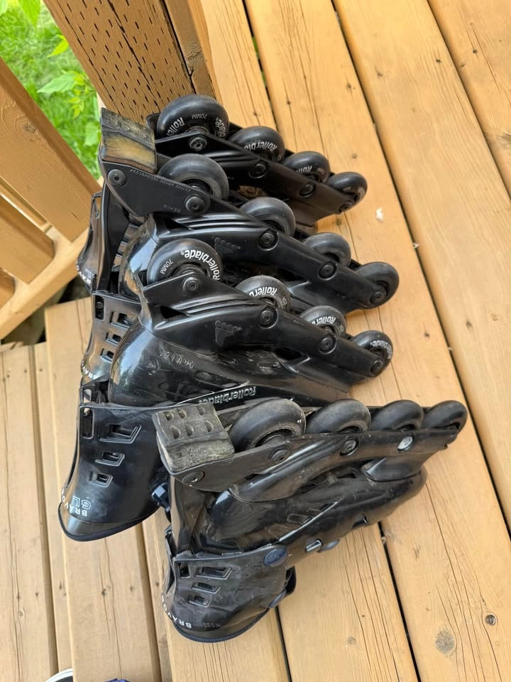 2 Complete Rollerblade Sets with Bauer Protective Gear - photo 5
