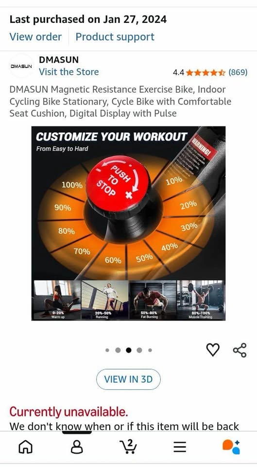 DMASUN Magnetic Resistance Exercise Bike - photo 4