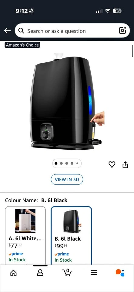 Everlasting Comfort 6L Ultrasonic Cool Mist Humidifier
