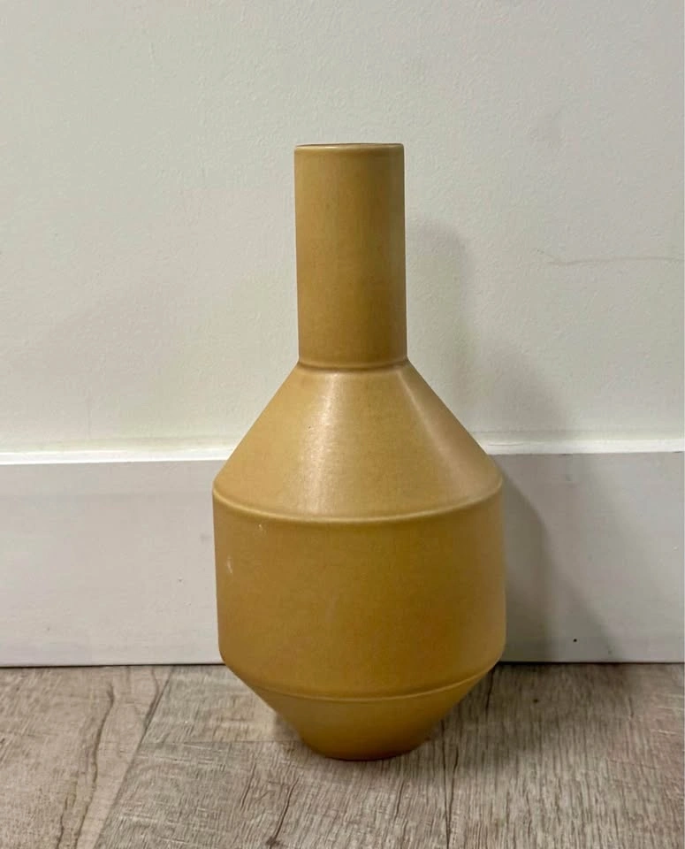 Crate & Barrel Cuyler Mustard Vase