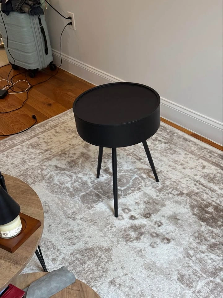 Black Round Tripod Side Table 16" - photo 2