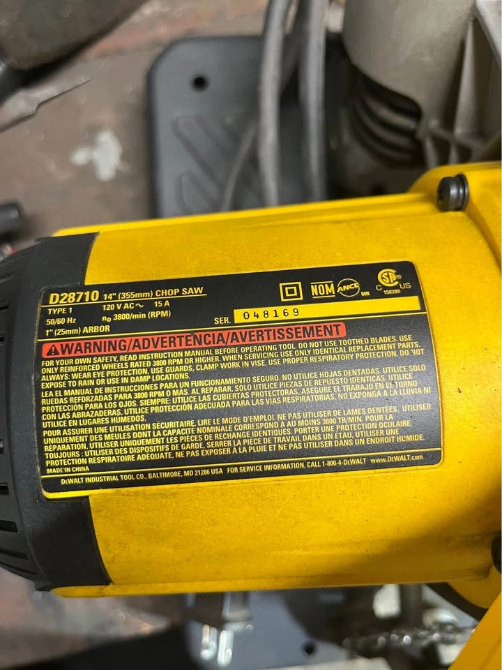 Dewalt metal chop saw - photo 4
