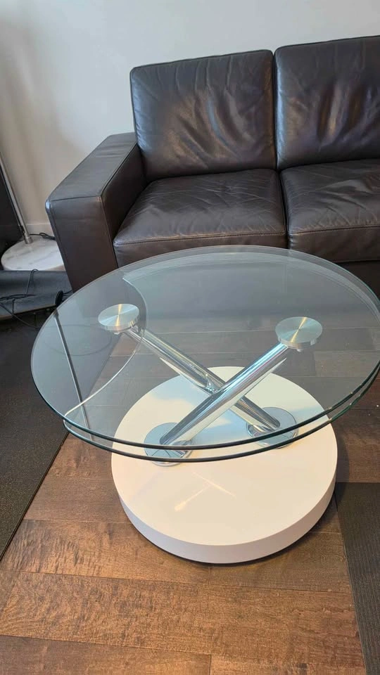 Modern Swivel Glass Coffee Table - photo 2