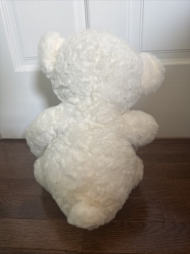 White Stuffed Bear Holding A Heart - photo 3