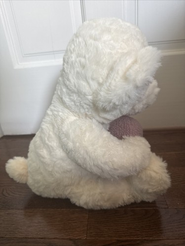 White Stuffed Bear Holding A Heart - photo 4