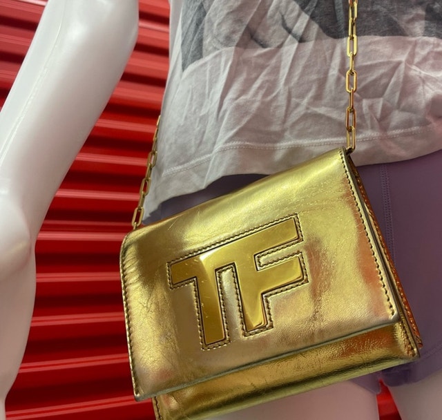 Tom Ford Gold Icon Leather Clutch Bag - photo 2