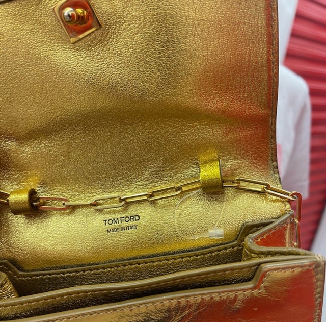 Tom Ford Gold Icon Leather Clutch Bag - photo 4