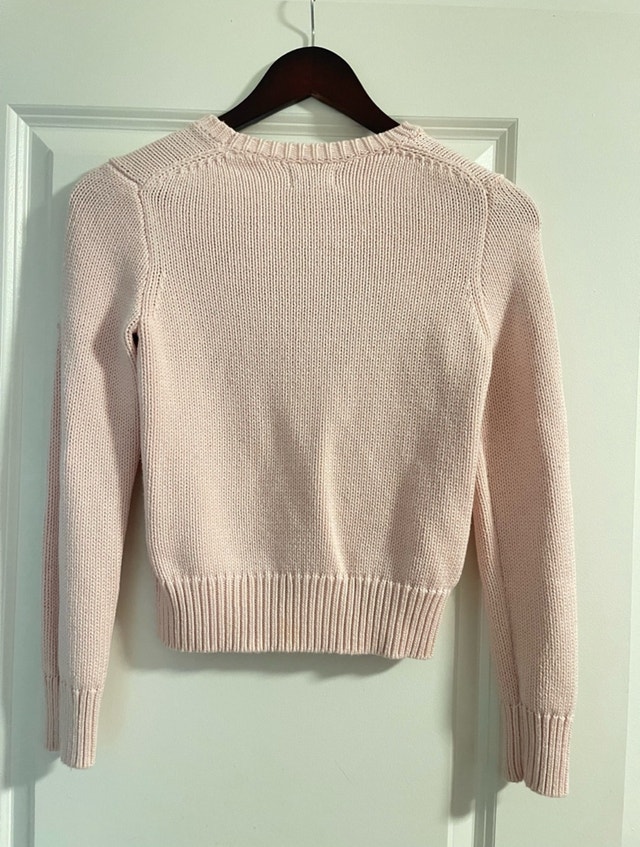 12/14 Ralph Lauren Pink Kids Flag Crewneck Sweater - photo 4