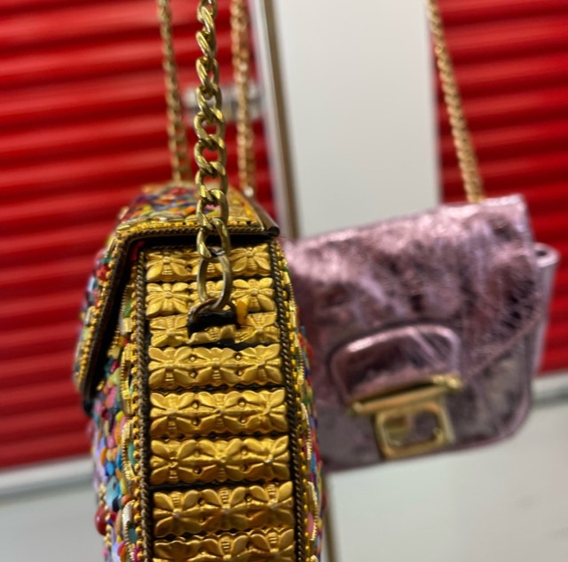 Colorful and Metallic Gold Chain Bags - photo 2