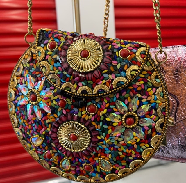 Colorful and Metallic Gold Chain Bags - photo 3
