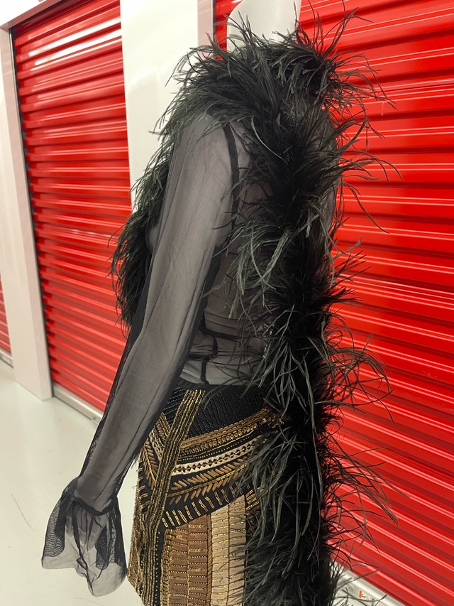 Black Ostrich Feather Boa Holt Renfrew - photo 4