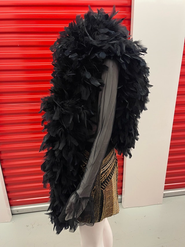 Theatrical Black Feather Boa with Dramatic Volume - photo 3