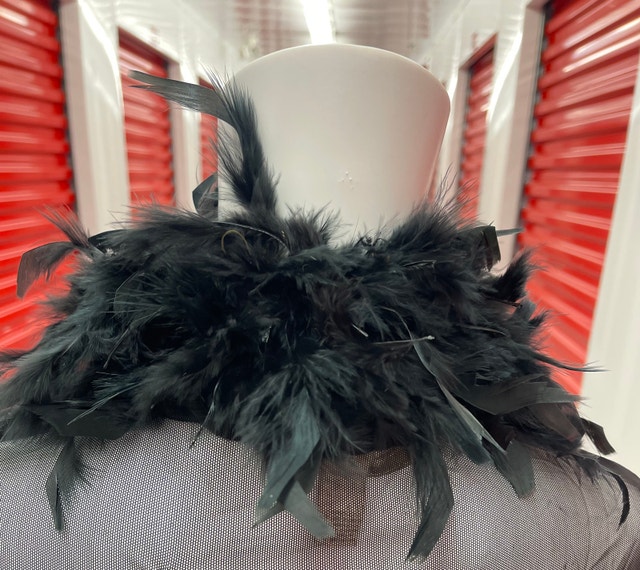Vintage Black Feather Trim - photo 3