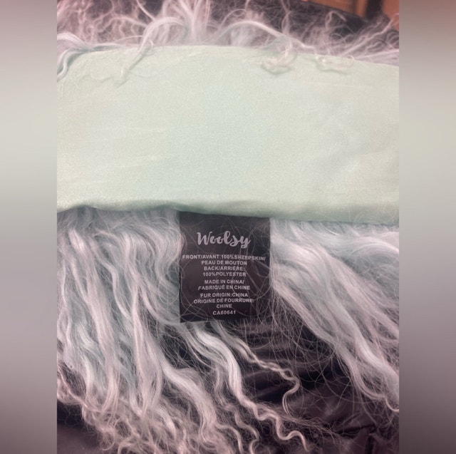 Luxurious Mint Green Faux Fur Mongolian collar - photo 3