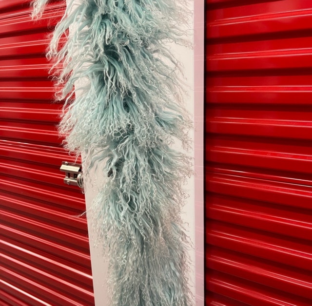 Luxurious Mint Green Faux Fur Mongolian collar - photo 4