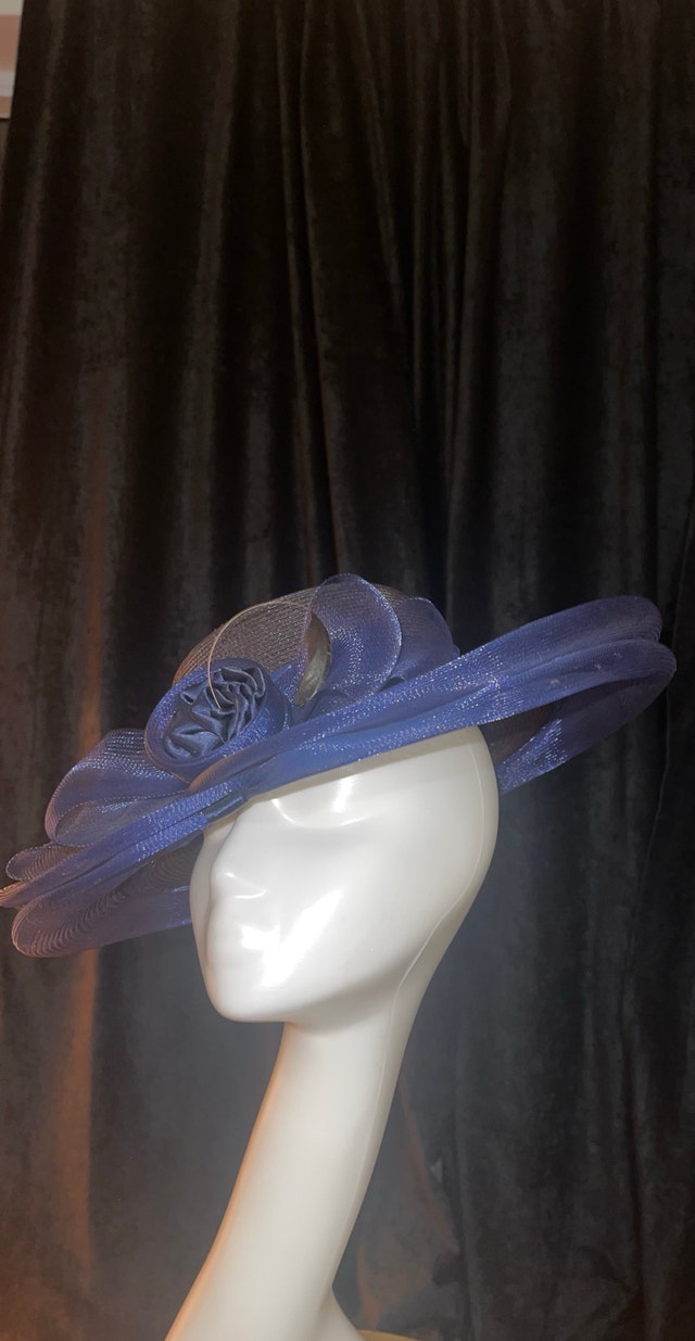 Italian Vintage Fascinator Hat Boater Hat Organza Hat