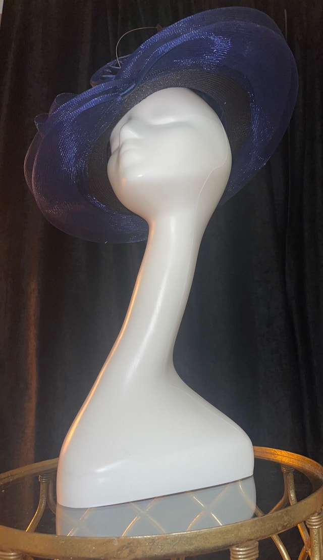 Italian Vintage Fascinator Hat Boater Hat Organza Hat - photo 4