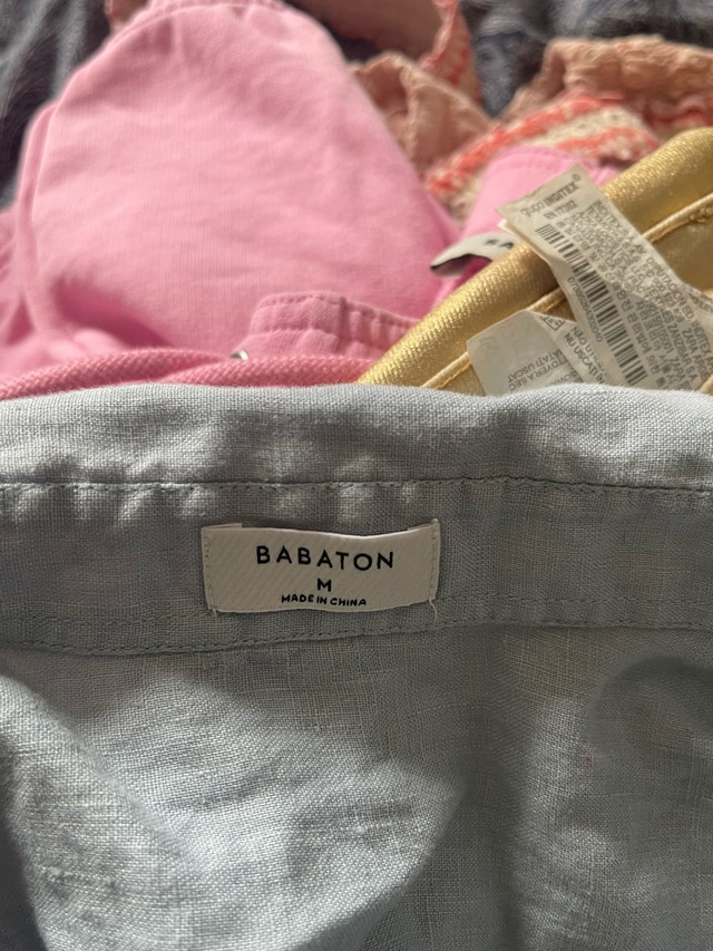 Babaton Light Blue Button-Down Linen Shirt - photo 4
