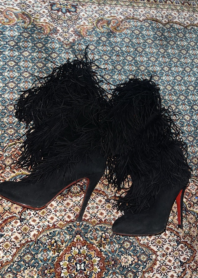 Christian Louboutin Suede Fringe Boots - photo 2