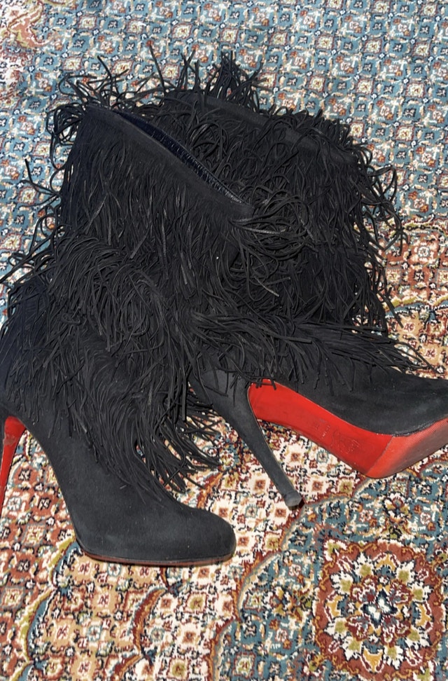 Christian Louboutin Suede Fringe Boots - photo 4
