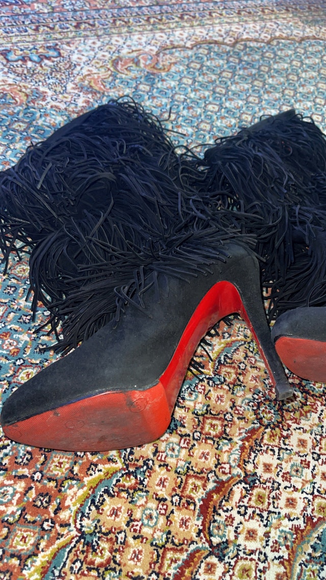 Christian Louboutin Suede Fringe Boots - photo 5