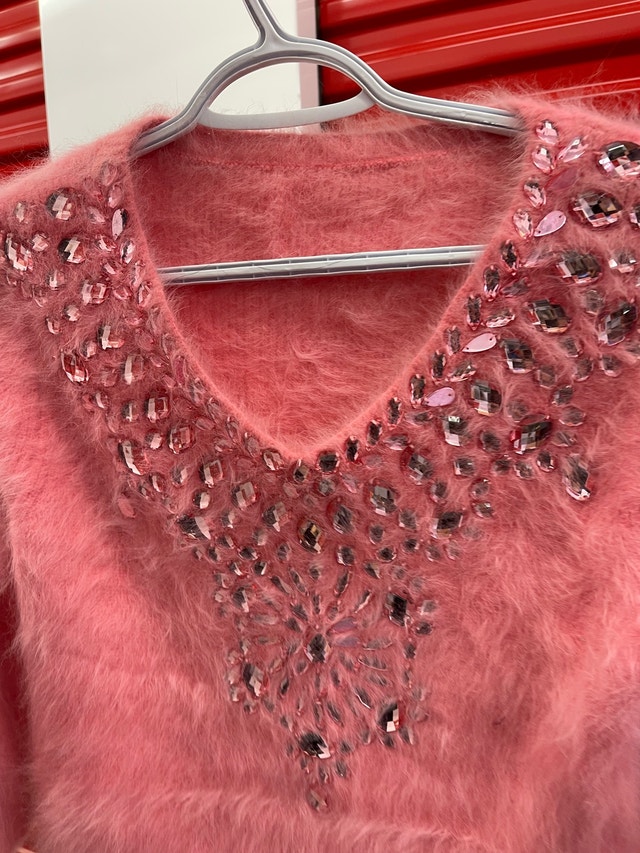Embellished Pink Sweater