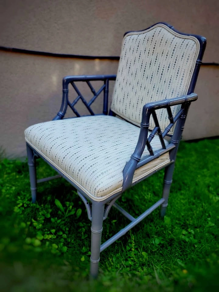 Hollywood Regency Faux Bamboo Armchair - photo 2
