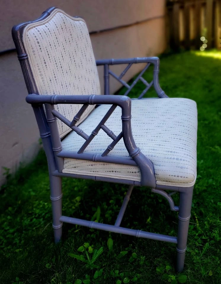 Hollywood Regency Faux Bamboo Armchair - photo 3