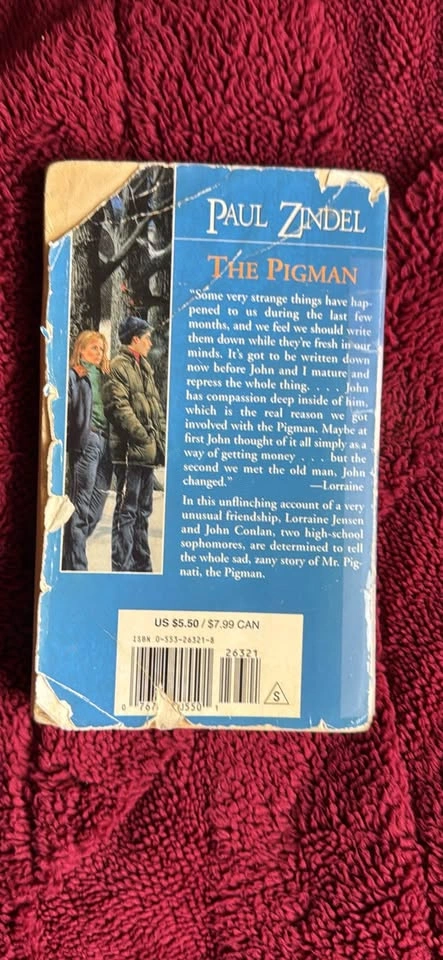 The Pigman by Paul Zindel – Paperback - photo 2